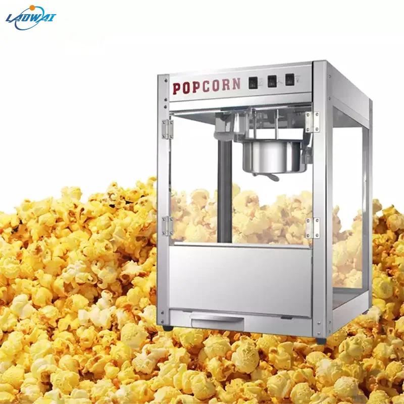 

Commercial Automatic Popcorn Machine Electric Popcorn Maker With Non-stick Pan Flower Type & Spherical Popcorn Maker