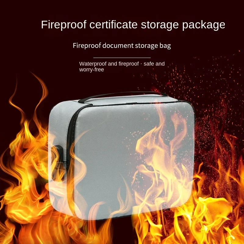 

Box Waterproof Passport Upgraded Password Multi-laye Document Lock Storage Bag Fireproof Household Multifunctional Id [futurism]