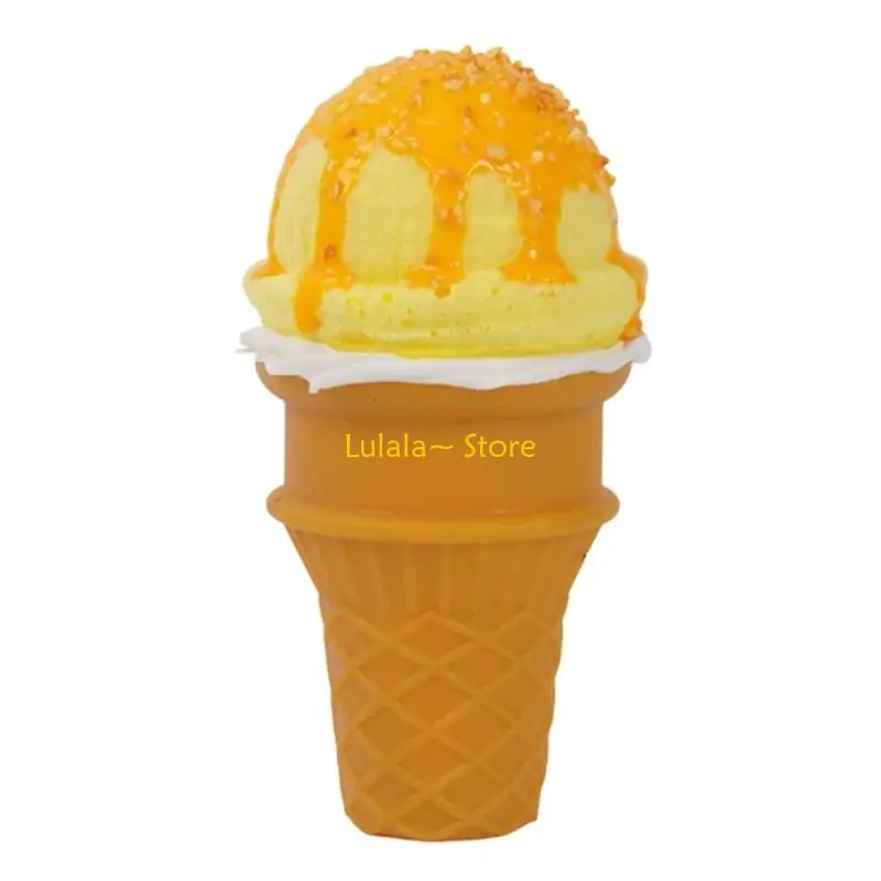Y4QA Vibrant Frosty Treat Model Flexible Hand Press Toy Anxiety Relief Helper