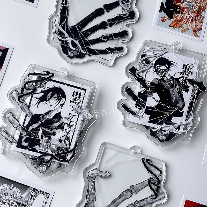 Mephisto Mephisto аниме брелок для ключей женский Черный дворецкий брелок для ключей для мужчин акриловый автомобильный брелок вечерние кулон Cos Girls Gift