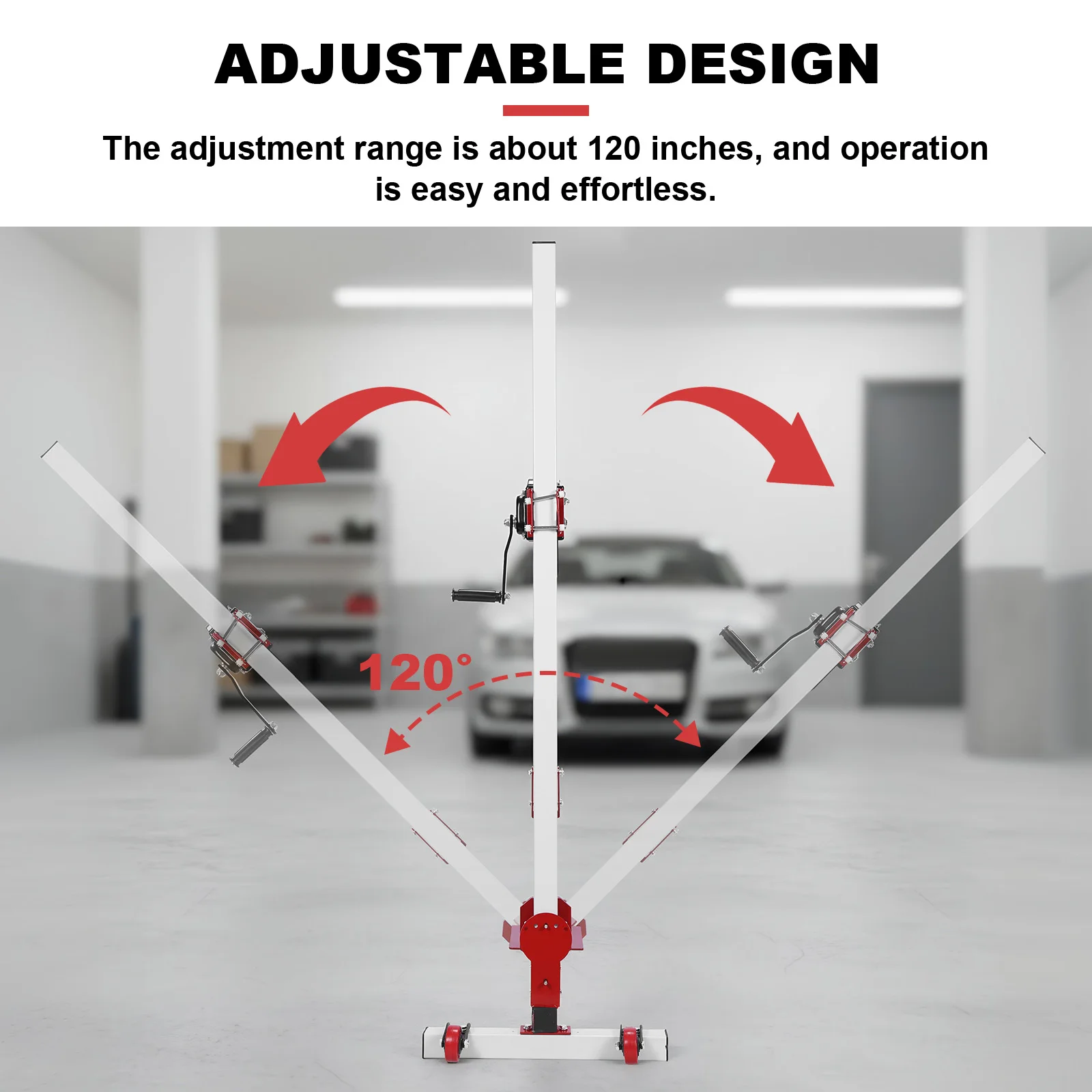 

Car Dent Repairing Tool 3 in 1 with Nylon Casters Car Dent Pull Lever Bar 1322lbs Pulling Force for Door Dings and Hail Damage