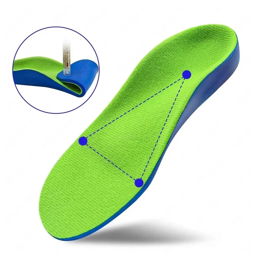 1 Pair 3D Children Orthopedic Shoes Insoles Velvet Valgus Correction Foot Care Inserts Foot Eversion Support Breathable
