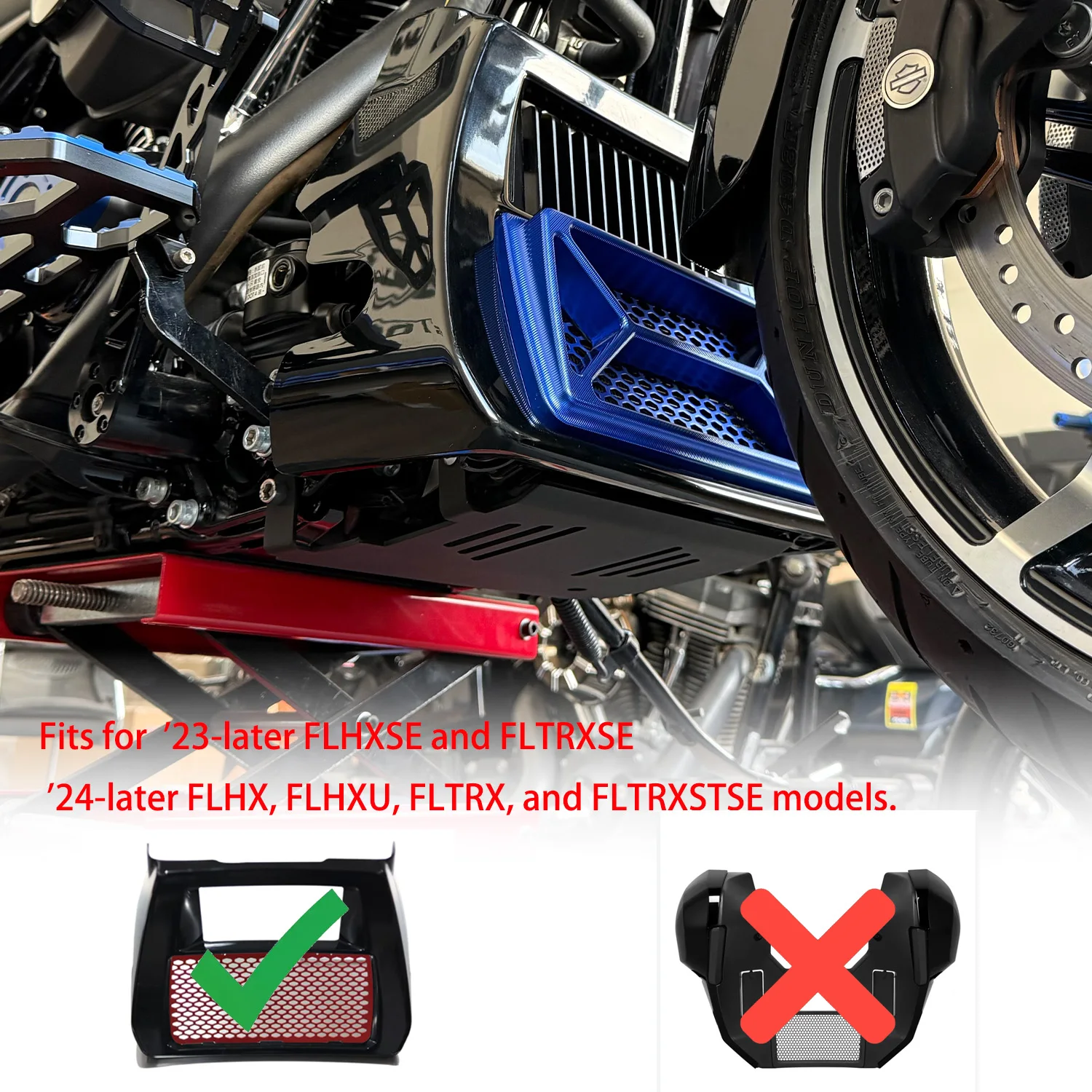 Motorcycle Accessories 3D Aggresive Oil Cooler Guard Colored Protector for Harley Touring 2023.5-2026