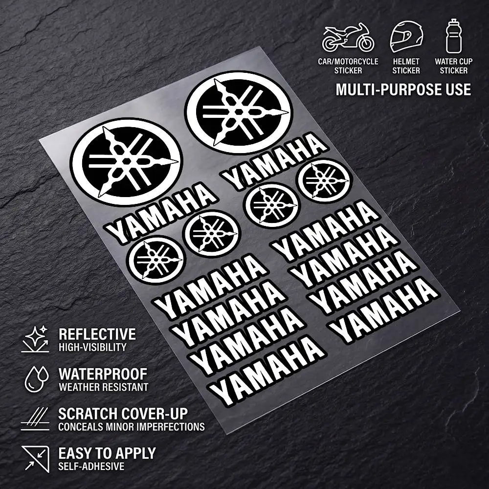 FOR YAHAMA Durable Waterproof Reflective Decor Sticker Scratch Cover For Motorcycle Car Helmet Fridge Accessories
