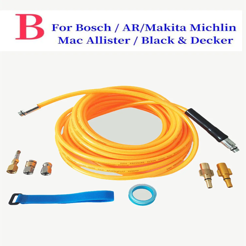 

Sewer Drainage Cleaning Hose Pipe Dredging Kit ewage Cleaning Nozzle Applicable toBosch/AR/MakitaMichlinMacAllister/Black/Decker