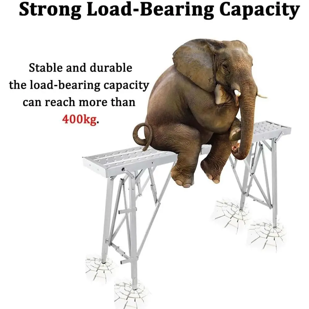 Adjustable Step Ladder for Indoor Use: Portable Scaolding Platform for Cleaning, Decorating, and More