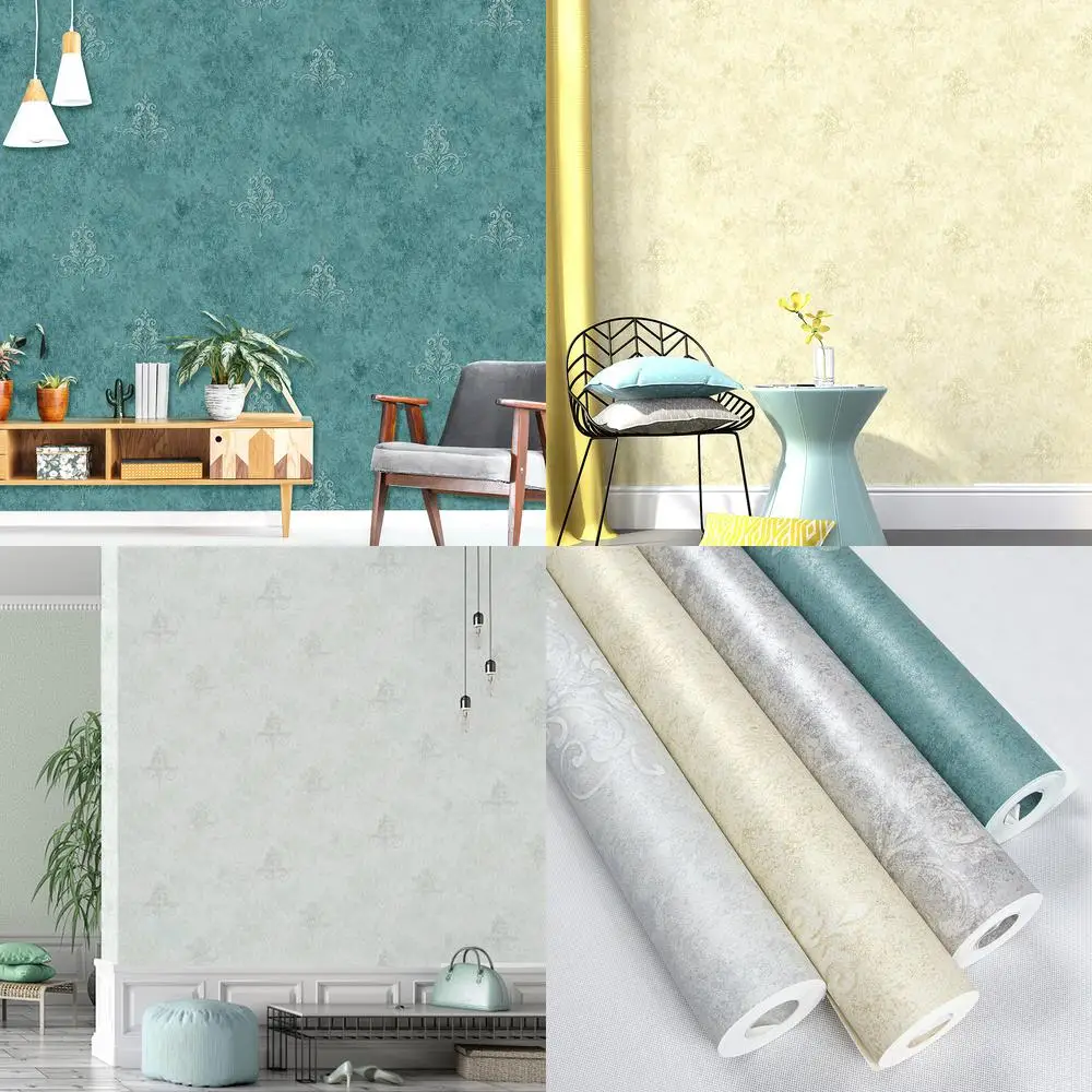 Luxury Retro Simple European Style Wallpaper for Living Room Dining Room Bedroom Elderly Room AB Combination Thick Nonwoven Wall
