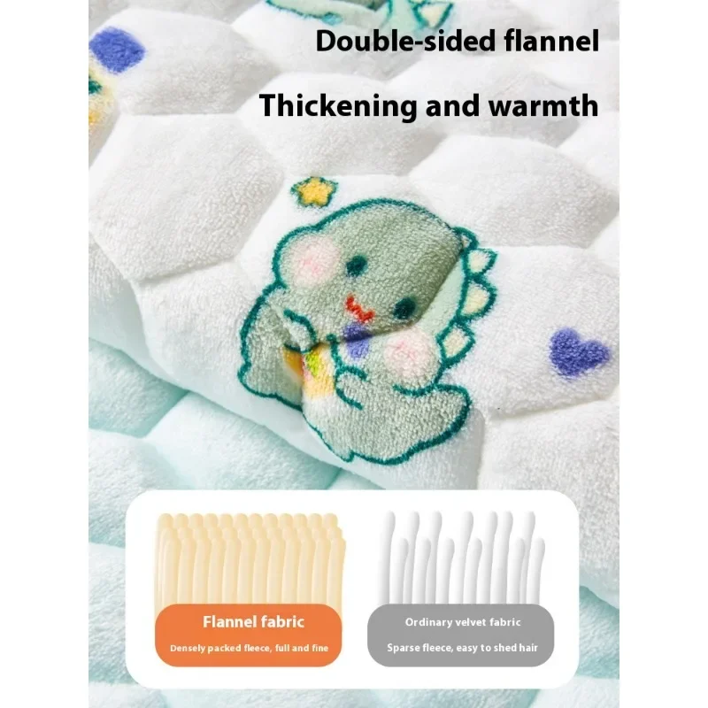 High Grade Crib Sheets for Babies  Special Bed Cover Plus Velvet Bed Cover Newborn Children Spliced ​​mattress Cover Autumn