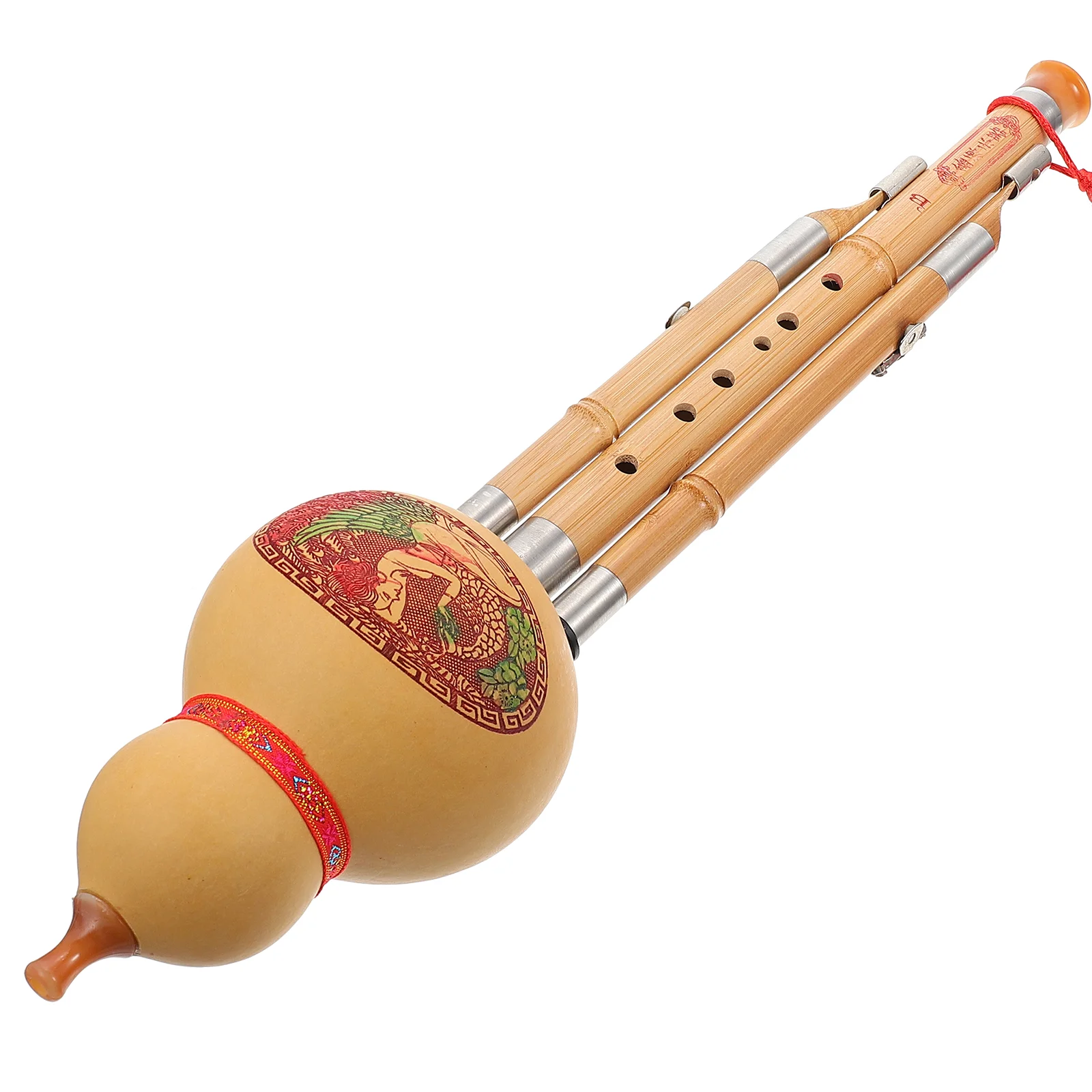 

Handmade Flute Musical Instruments Cucurbit Chinese Hulusi Gourd Silk Wooden Bamboo Lovers