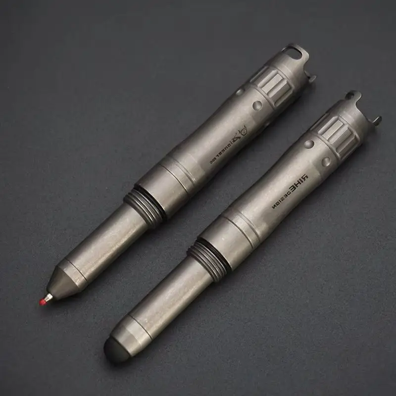 チタン合金製多機能ホイッスル-edc必須タッチスクリーンペン-ボールペン-ホイッスルコンボ-拡張可能で持ち運びに便利