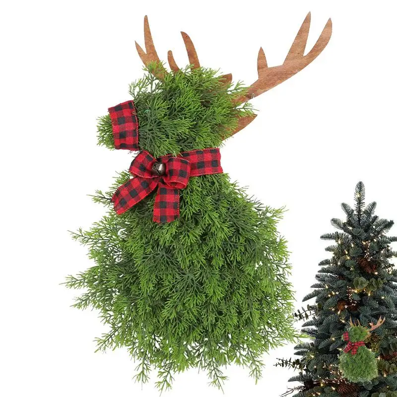 Christmas Wreath Long Lasting Winter Wreath Unique Pine Needle Elk Door Wreath Decoration Accessories For Door Garden Bedroom