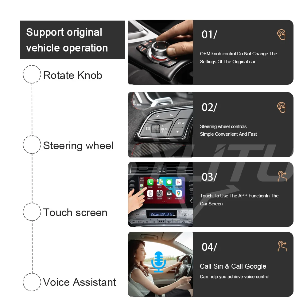 Wireless Carplay and Android Auto Adapter QCM2290 2G+16G/4G+64G WiFi BT Android11 Ai Box video music For Hyundai Volvo Ford Kia