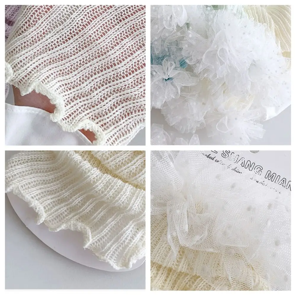 Ballet Style Sweet Leg Warmer Cotton Candy Color Knee High Ruffle Socks Lace Edge Breathable Open Toe Socks Streetwear