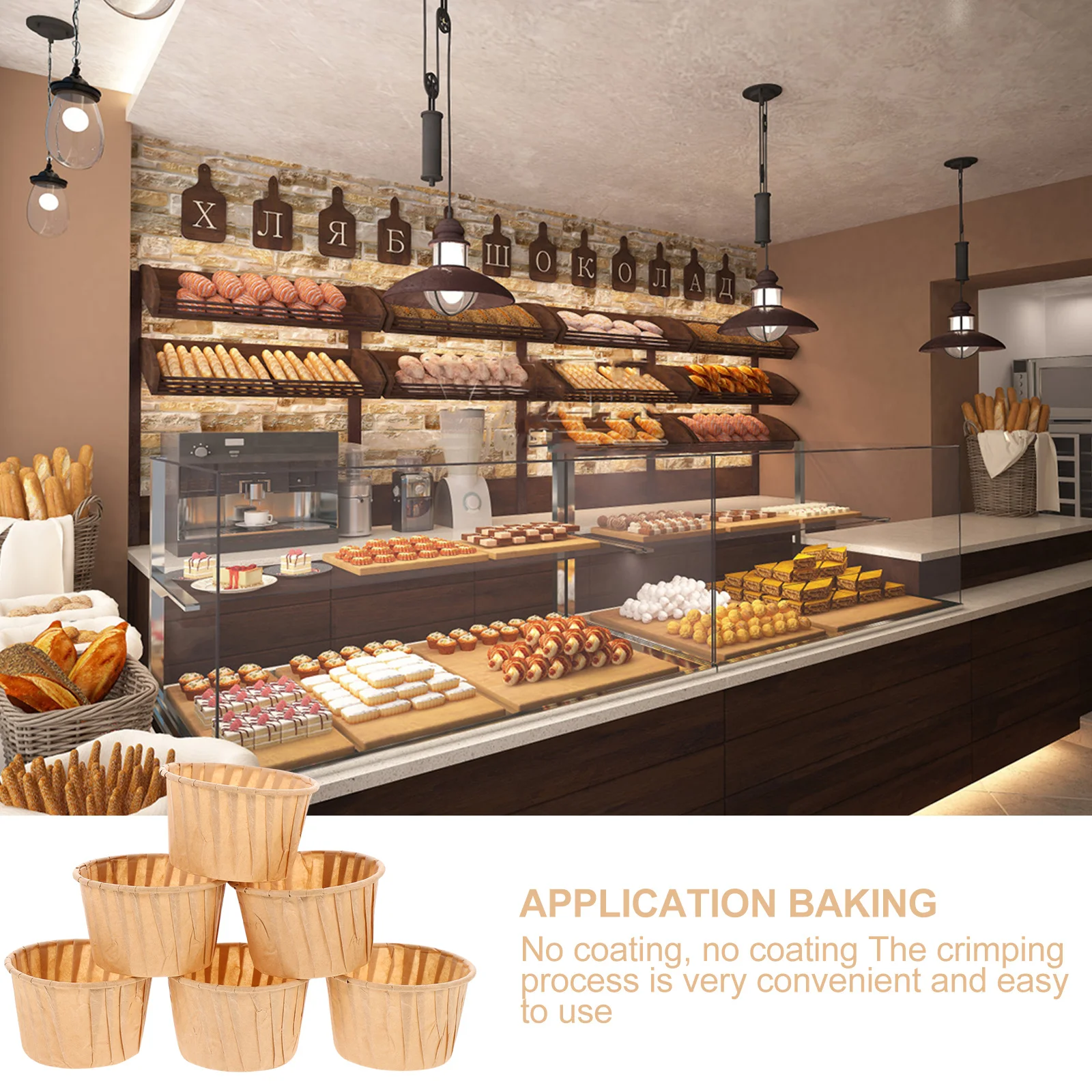 

100Pcs Oilproof Paper Cupcake Liners Baking Cups for Wedding Birthday Party Muffin Holder Cake Wrappers Cake Packing Cup