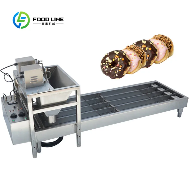 Custom bakery donut fry processor doughnut production line uniform frying effect for food workshop confectionery retail venture