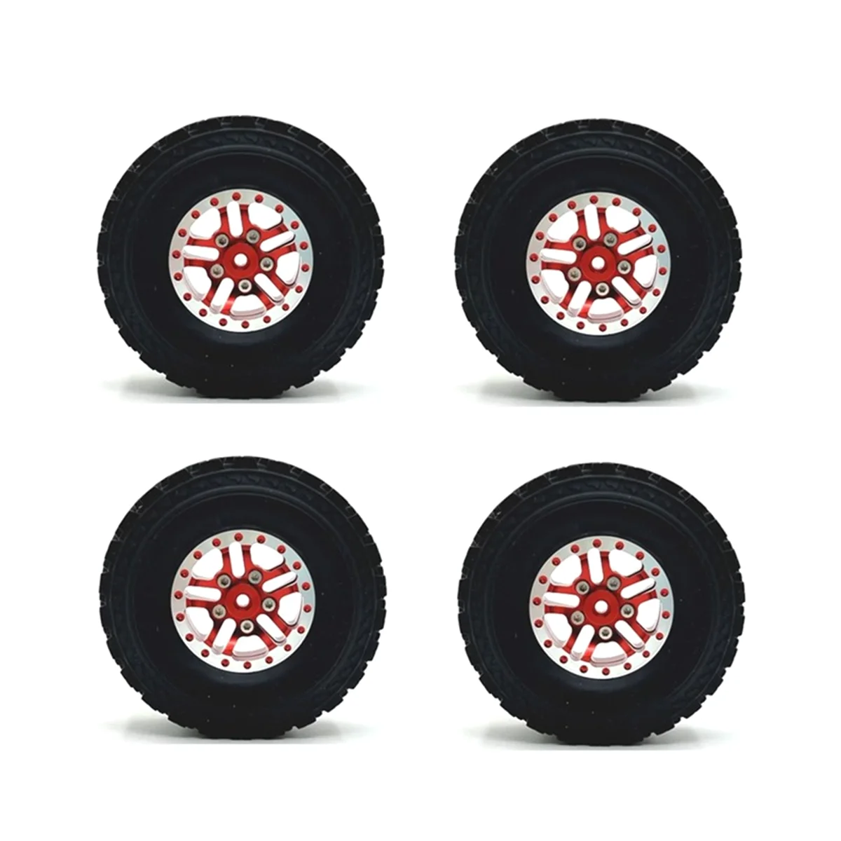 

4PCS Upgraded RC Car Tire for MN 1/12 MN82 LC79 MN78 1/16 C14 C24 RC Car RC Car Upgraded Parts Red