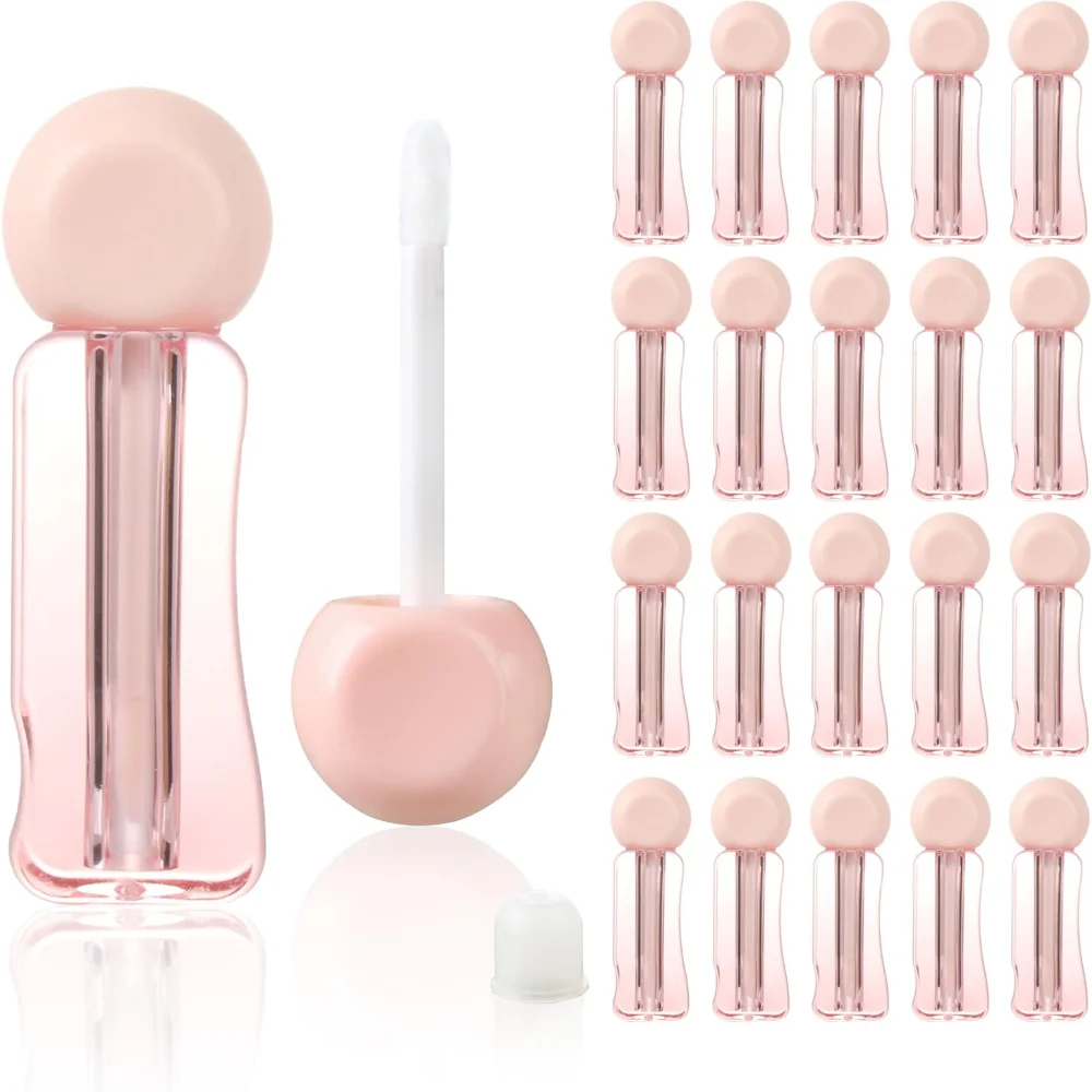 10 Stück 3ml Niedliche Unregelmäßig Geformte Leere Nachfüllbare Lipgloss-Tuben mit Applikator Rosa Lipgloss-Behälter für Lippenöl-Verpackung – Detail 1