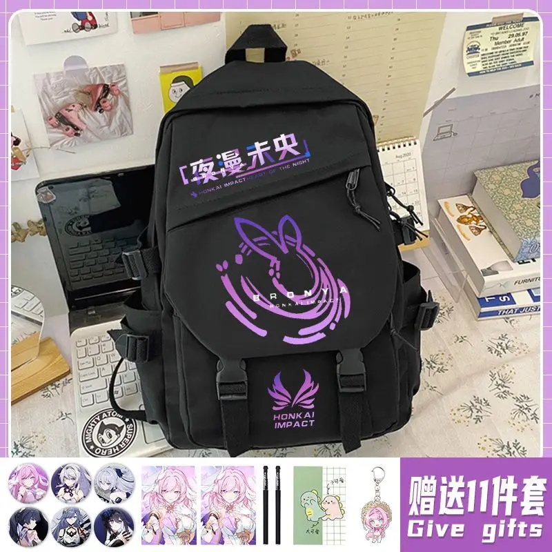 Honkai Impact 3 Alliance For Boys Girls, Large Capacity Bag, Ins Style, Elementary And Middle School Students, Third To Sixth An