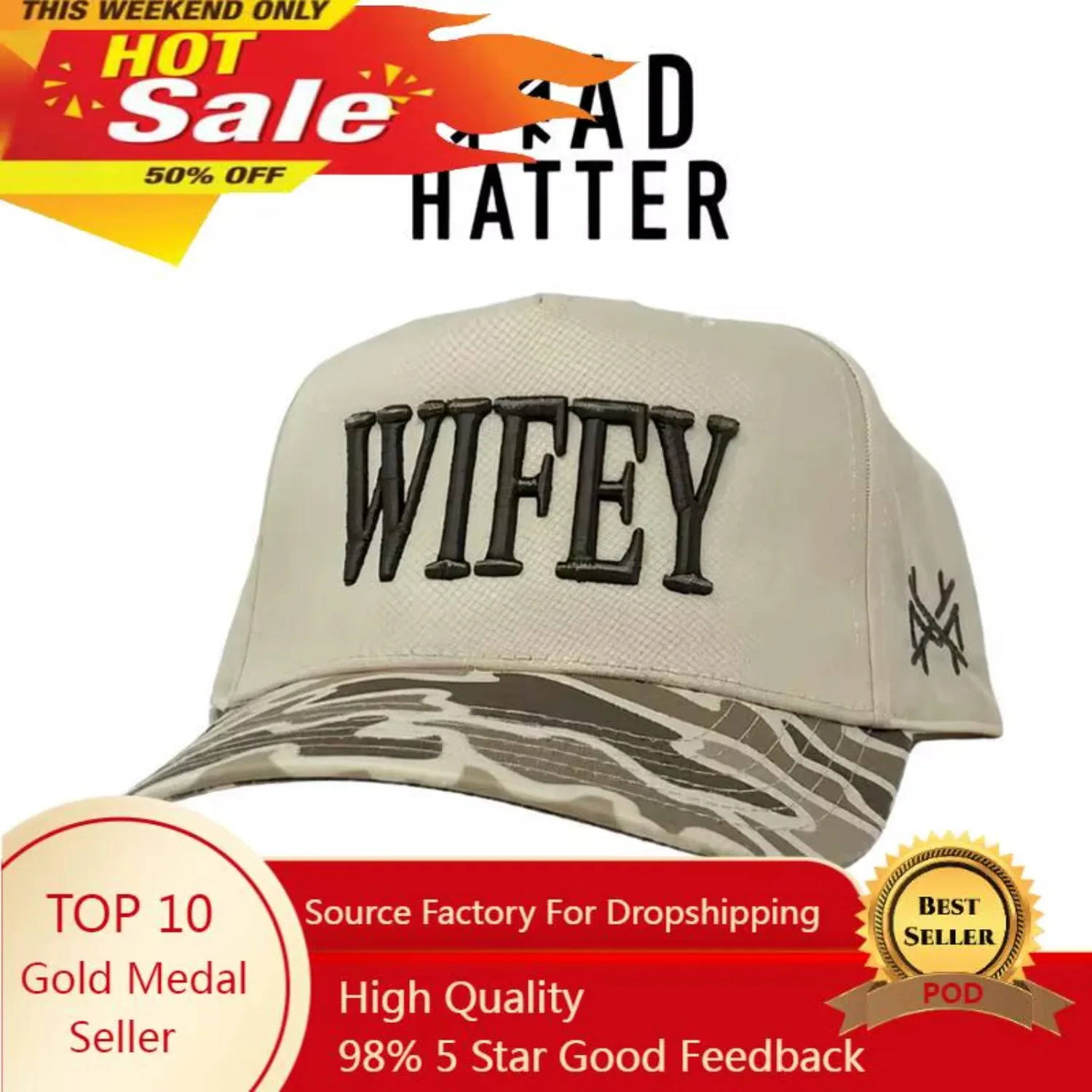 

Wifey Embroidered Trucker Hat Snapback Baseball cap Fashion Dad Hats Adjustable Sunhat Outdoor caps
