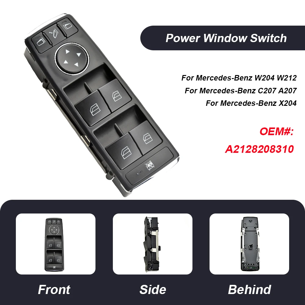 

For Mercedes W204 W212 C E A2128208310 C180 C200 C220 C230 300 New 2128208310 Class Drivers Side Electric Window Switch