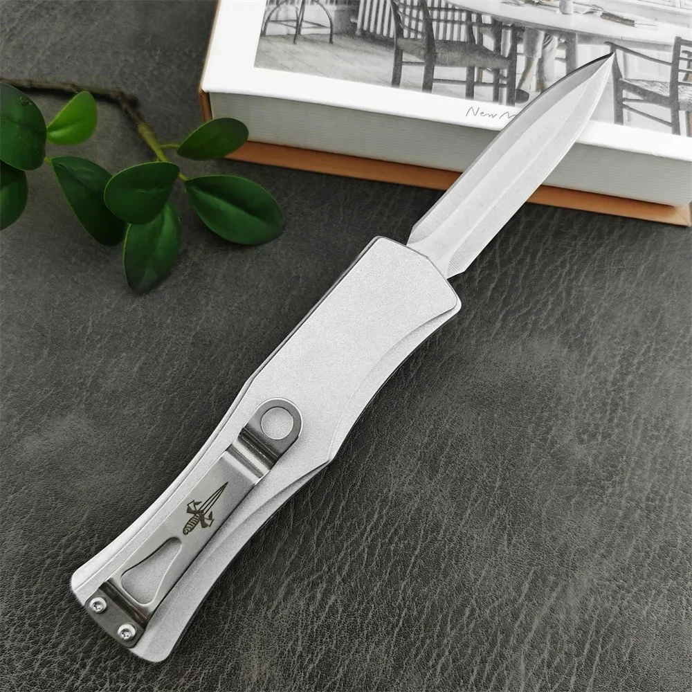 MICRO HERA Assisted Folding Knife Silver 440C Steel Blade Outdoor EDC Self Defense Militay Tactical Pocketknives Gift