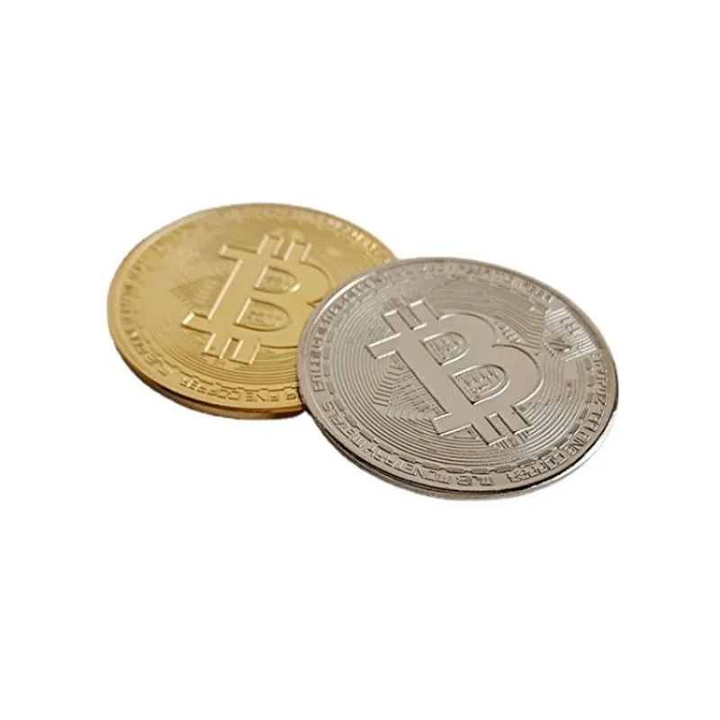 Позолоченная биткойн-монета, коллекционная художественная коллекция, подарок, физическая памятная бита Casascius BTC, металлическая антикварная имитация