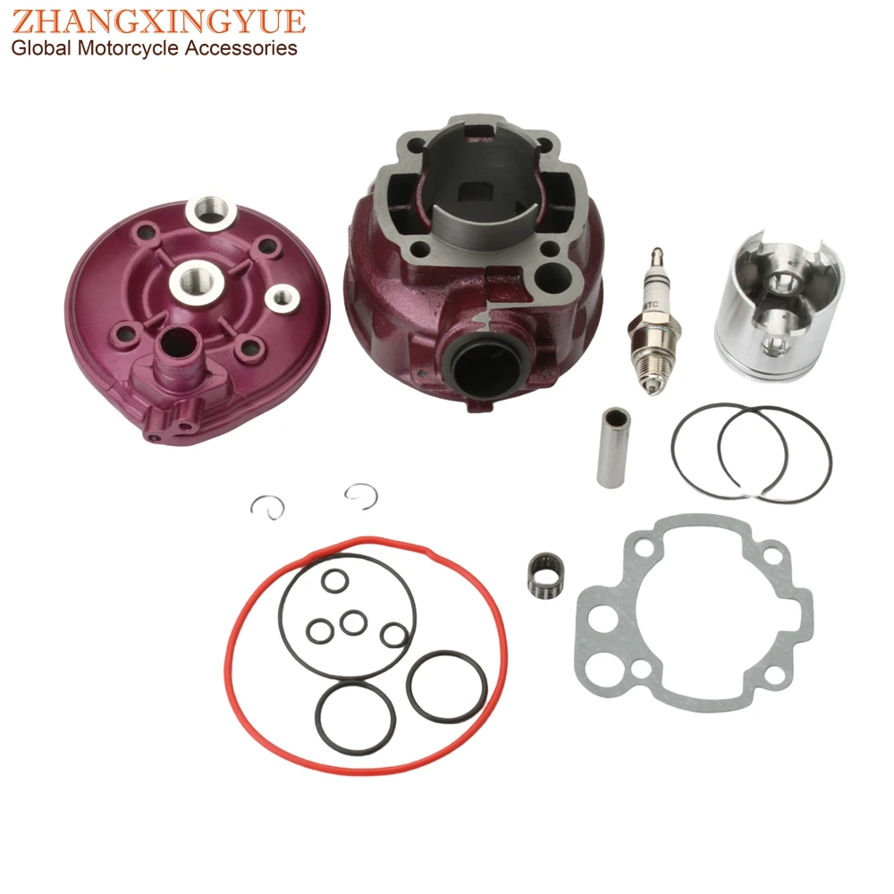 Motorcycle 49mm 90cc Big Bore Cylinder Kit & Head For HM CRE Baja RR Six Competiton Enduro Derapage SM 50cc LC 2T AM6 Minarelli