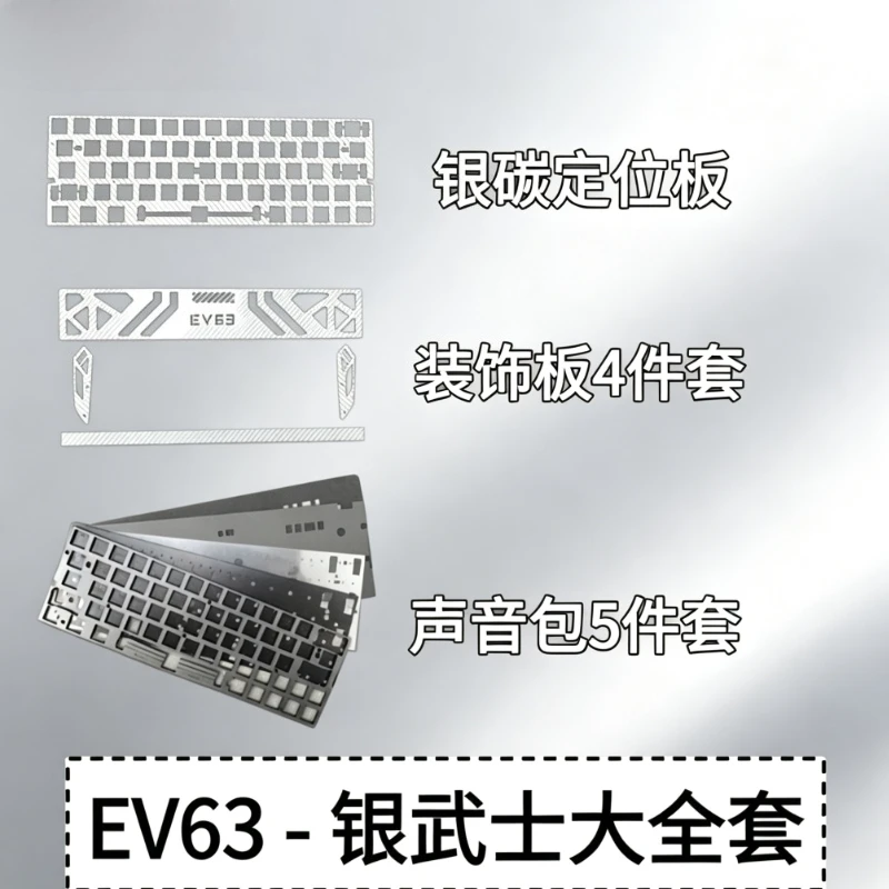 IQUNIX EV63 Magnetic Switch Keyboard Positioning Plate Customized Fully Modified Sound Packaging Decorative Panel Accessories