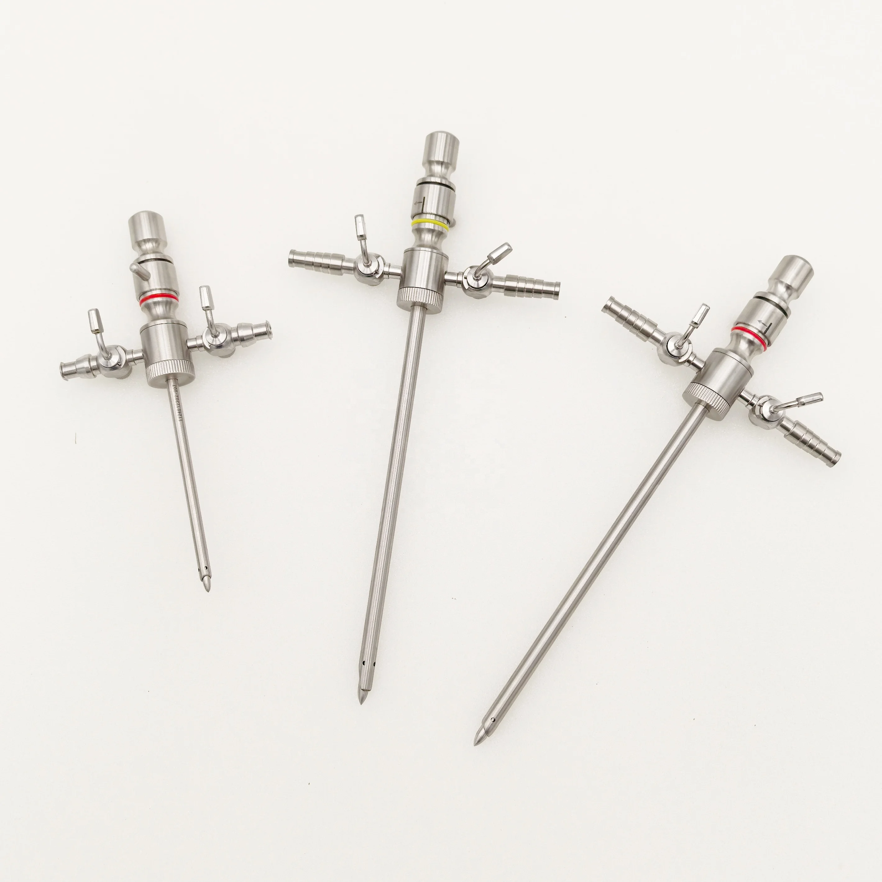 2-Valve sheath with trocar for orthopedics of endoscopic arthroscopic instruments