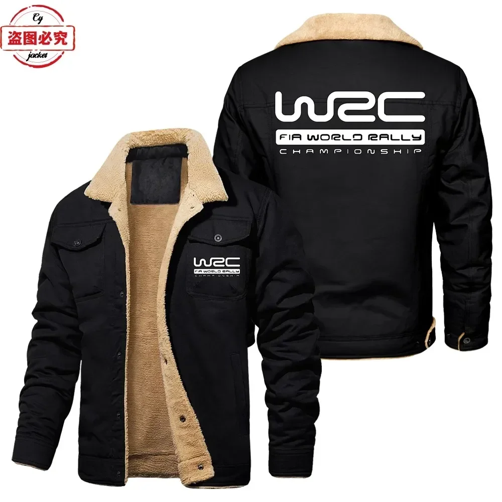 WRC Rally Jacket World Championship Printed Racing Suit Fleece Autumn and Winter Thermal Stand-Up Jacket Cycling Suit