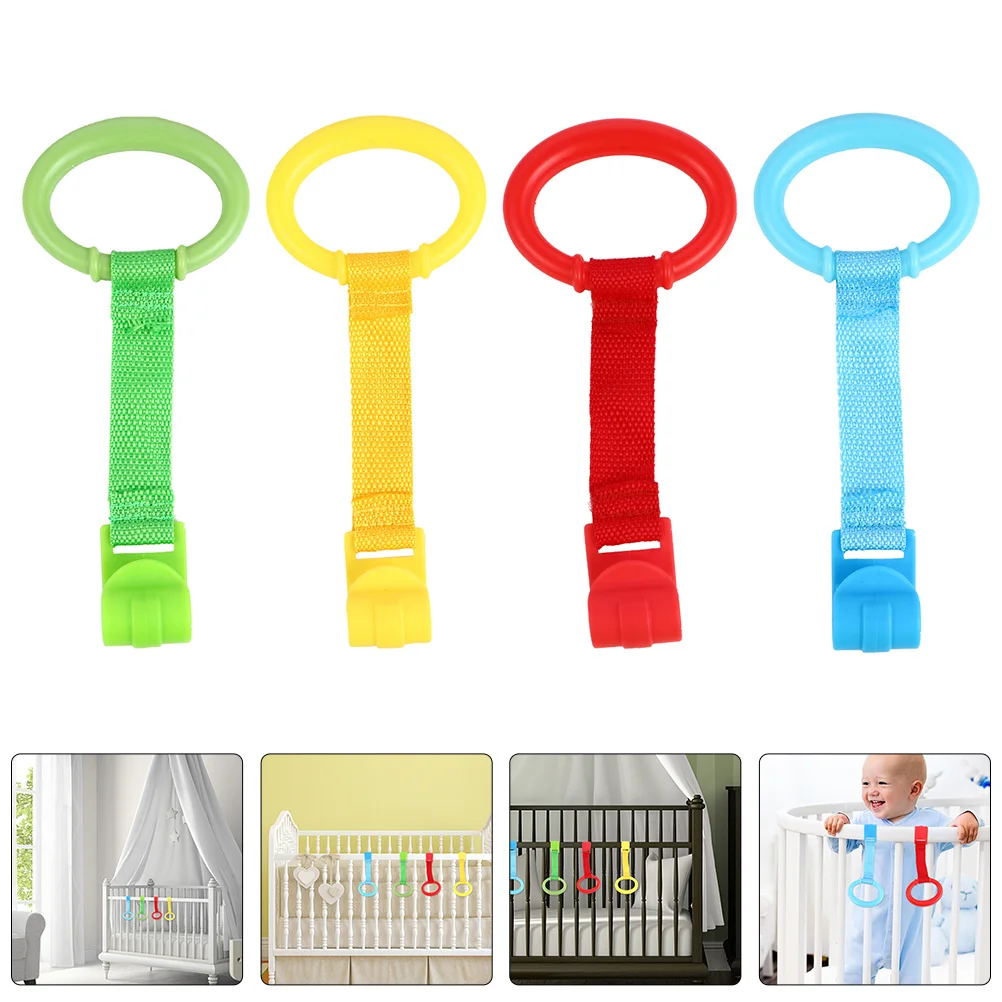 

5Pcs Baby Pull Rings Infant Crib Hand Grips Learning Standing Assist Tools Toddler Walking Safety Rings Baby Pull Ring