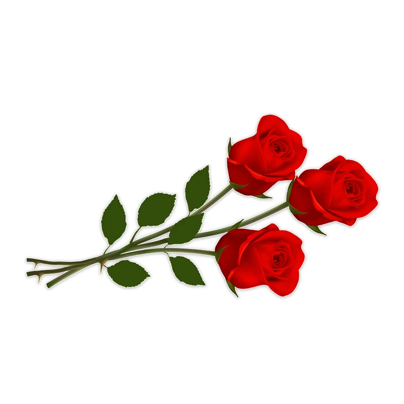 

10936# Beautiful Rose Flower Vinyl Decal Car Sticker Waterproof Accessories Car Styling Car Accessories Pegatinas Para Coche