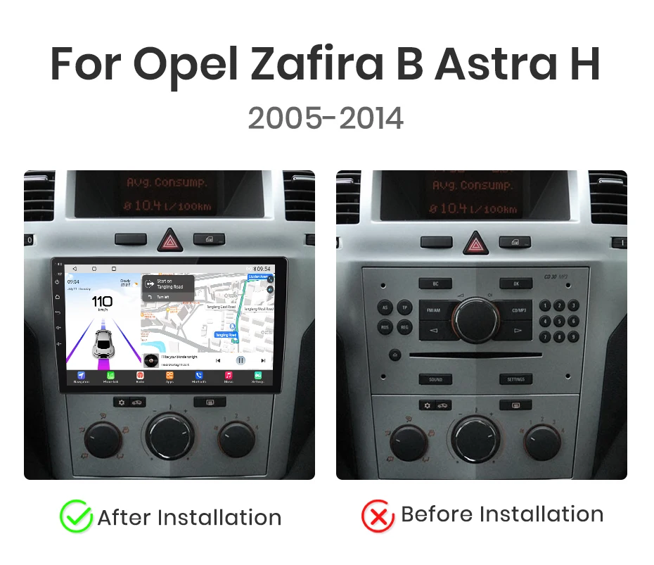 Junsun Qualcomm 8-Core 360 Kamera Drahtlose CarPlay Android Auto Auto Radio für Opel Zafira B Astra H 2005-2014 GPS – Detail 4