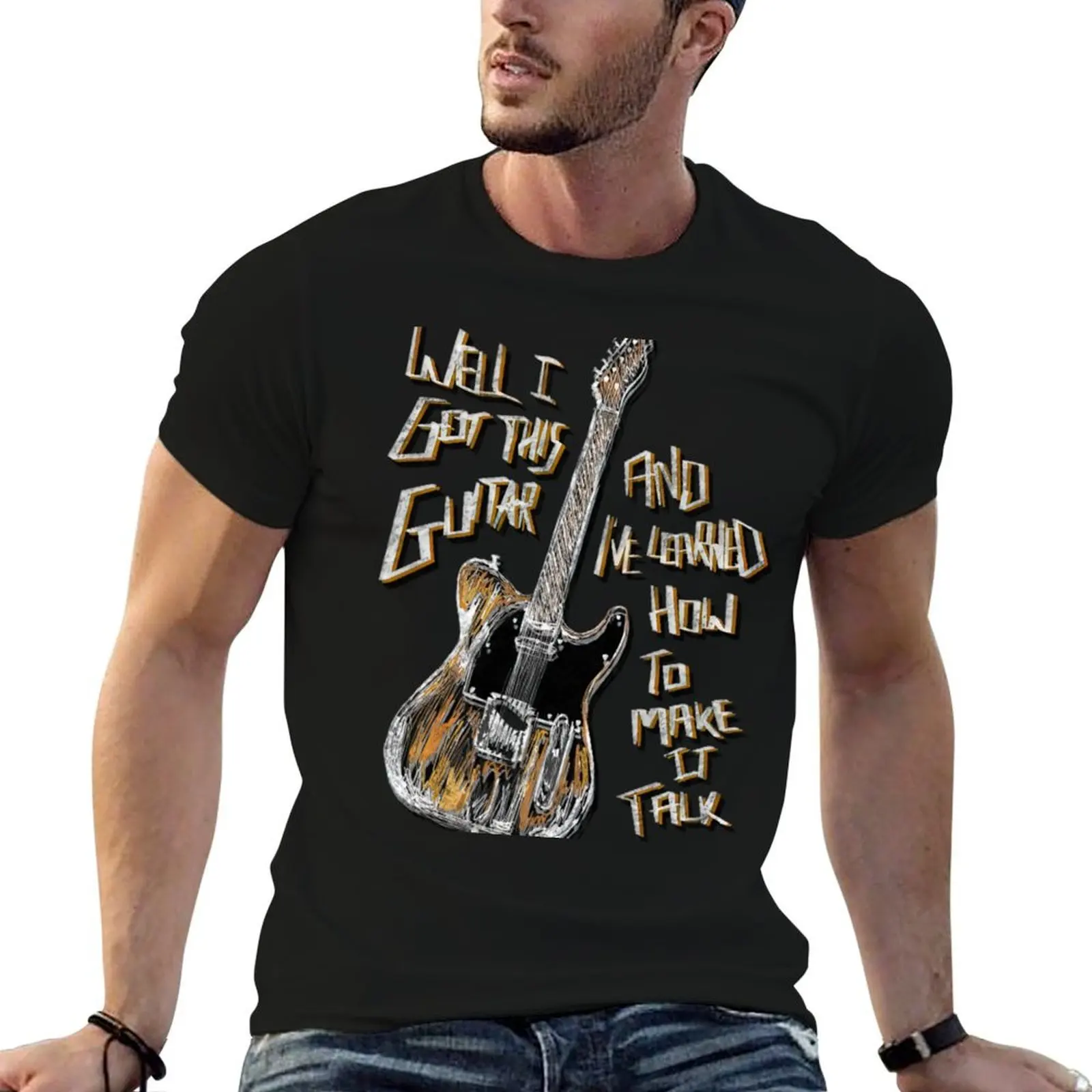 

tshirt cotton t T-Shirt luxury Springsteen t man Music shirts Bruce man anime 100% Rock Road Thunder shirt