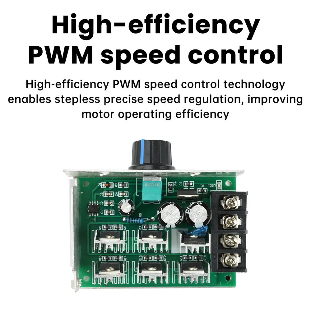 PWM DC Motor Snelheidsregeling Controller DC9-55V 40A 2000W Lineaire Snelheid High Power Snelheidsregelaar