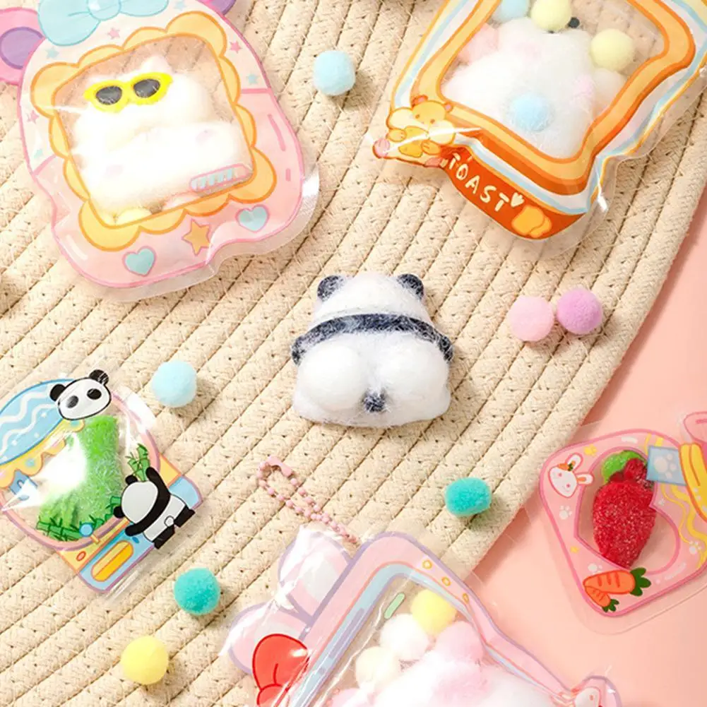 DIY Fun Creative New Stress Relief Toy Cute Silicone Rebound Toy Set Cute Pet Park Theme Squeeze Toy Pendant Handmade