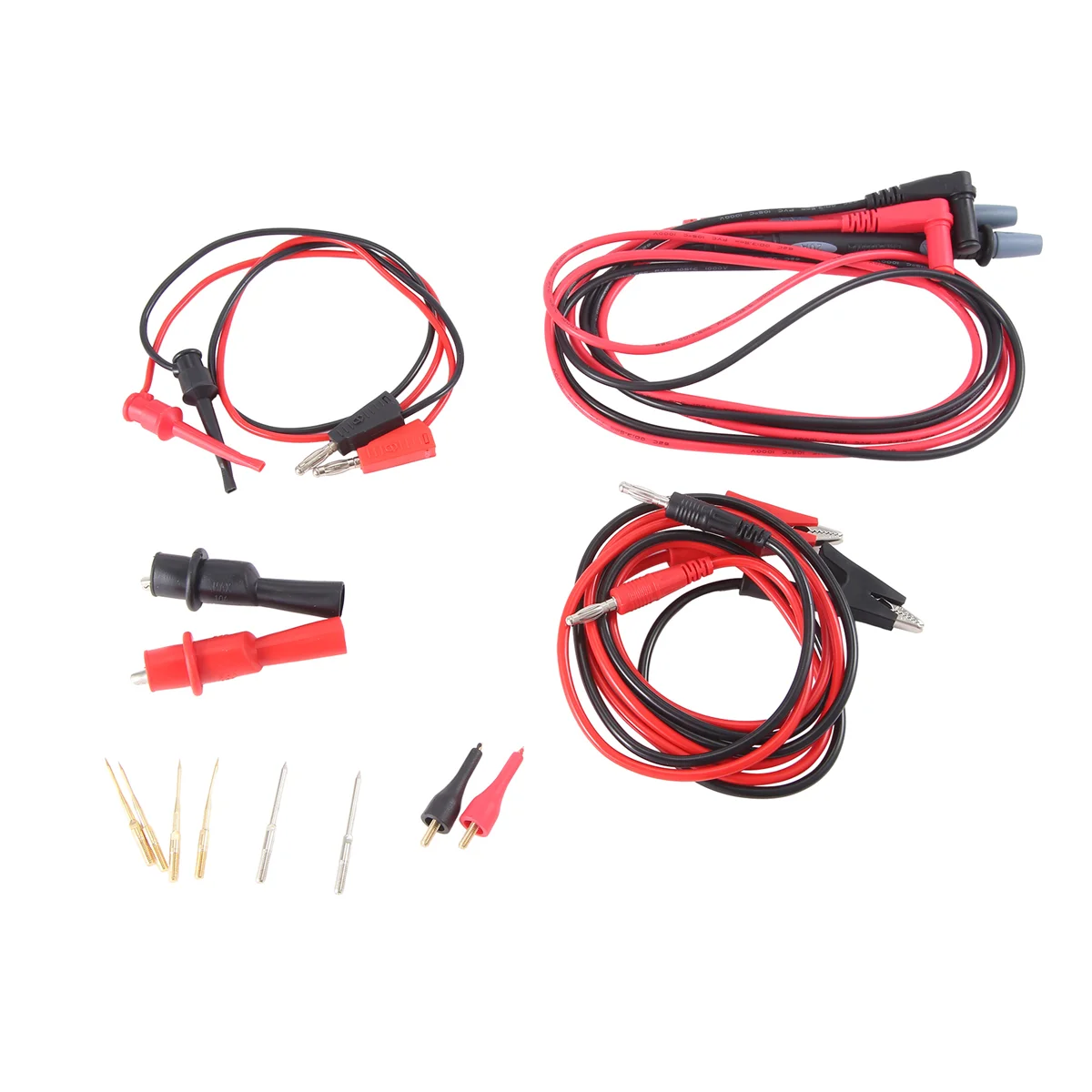 LBER! Test Meter Kit JT8043 Multi-Function Multi-Piece Replaceable Test Meter Stick Kit 4MM Plug to Alligator Clip Test Leads