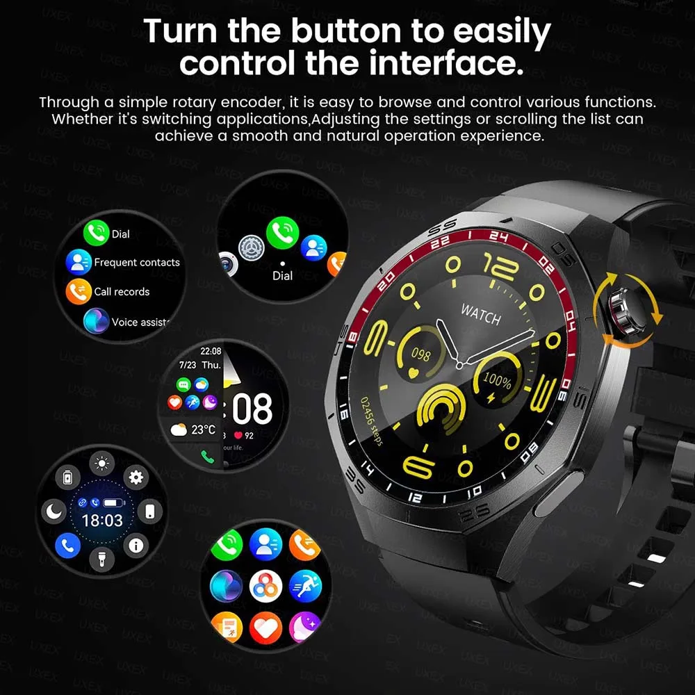 الرجال الساعات الذكية الجديدة 1.52 HD شاشة GPS مسار الحركة معدل ضربات القلب بلوتوث المكالمات SmartWatch مقاوم للماء لنظام أندرويد ios 2026