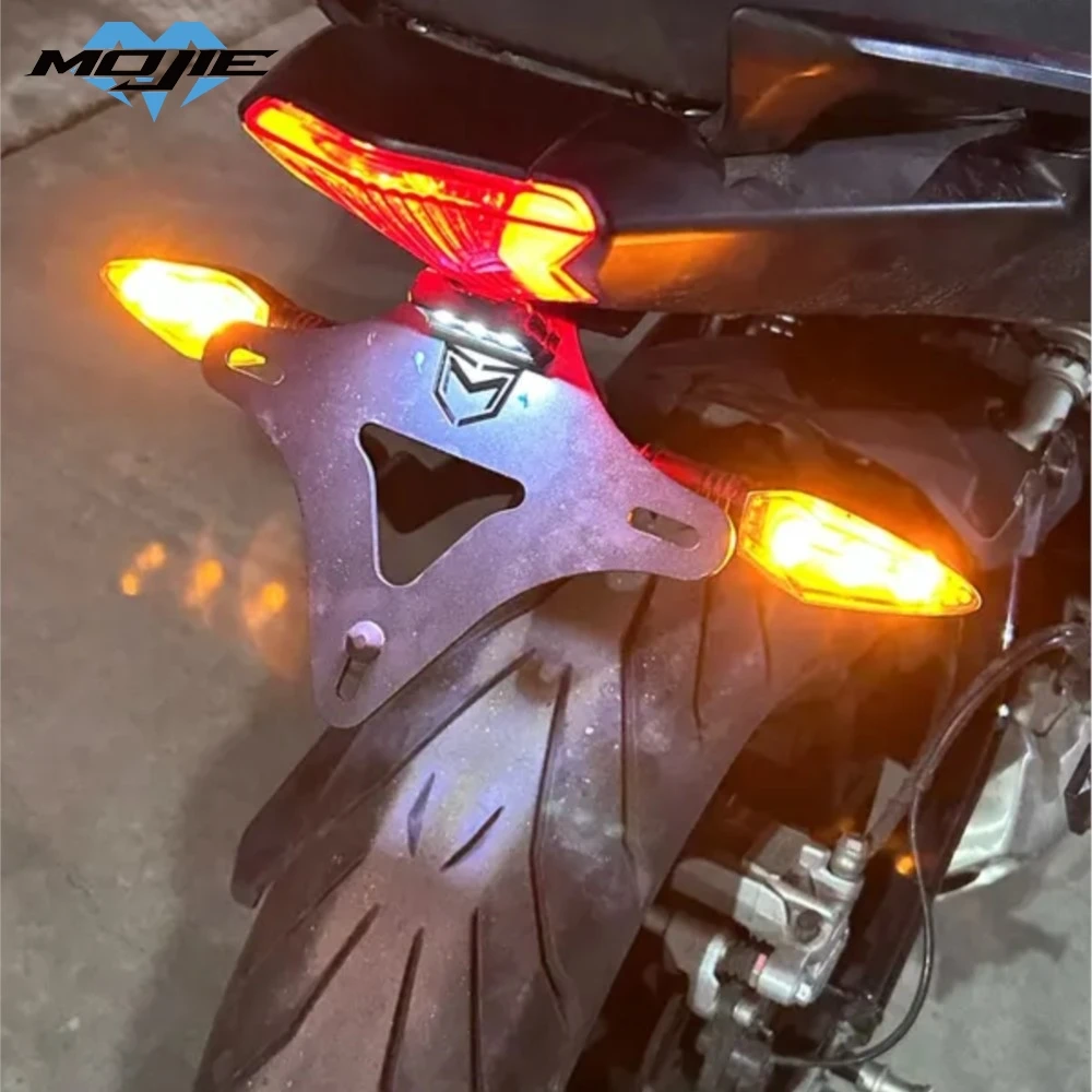 

Universal FOR YAMAHA BMW HONDA DUCATI SUZUKI Motorcycle Adjustable License Plate Holder Bracket License Plate Bracket LED Light