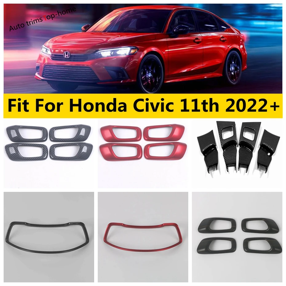 

Inner Door Handle Bowl Armrest Panel Dashboard Decoration Frame Cover Trim Fit For Honda Civic 11th 2022 - 2024 Car Accessories