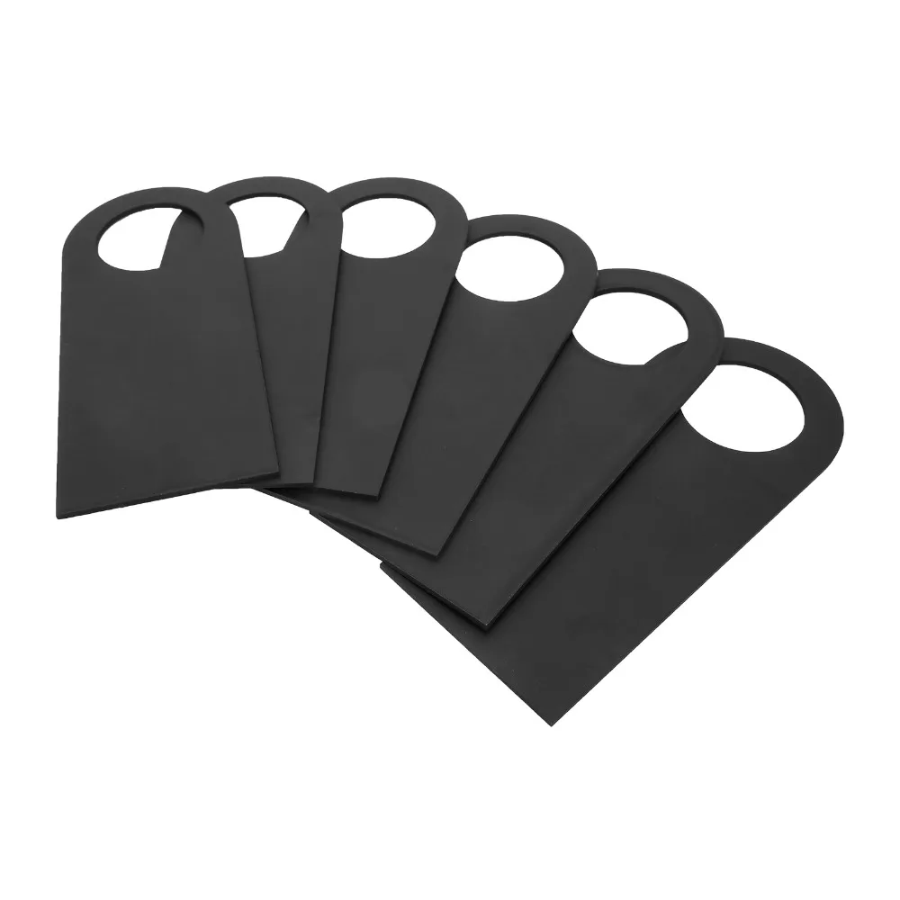 6pcs DIY Craft Projects Double Sided Door Sign Hanger Reusable Black Wooden Door Hanger Mini Blackboard Sign Home Decoration