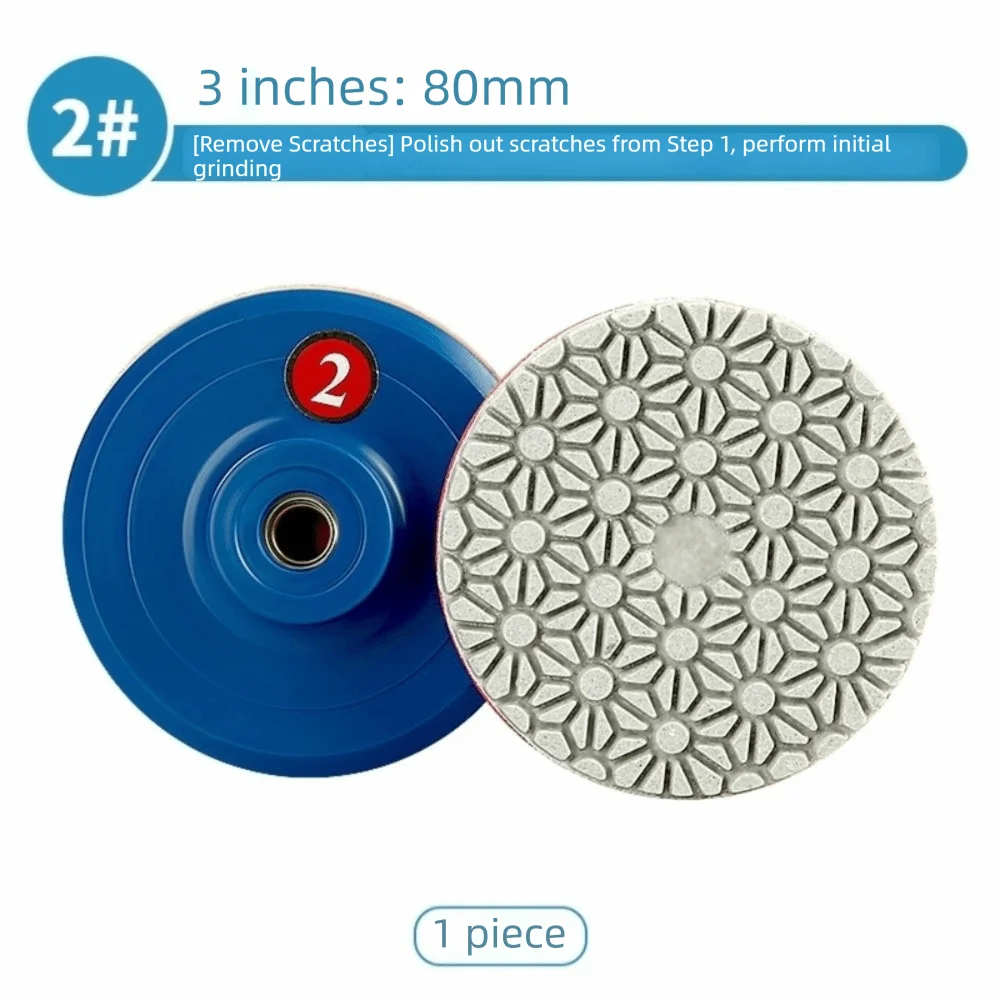 

4-ступенчатая полировальная подушка с интегрированным алмазным покрытием для влажной и сухой полировки камня, шлифовальная подушка для восстановления камня