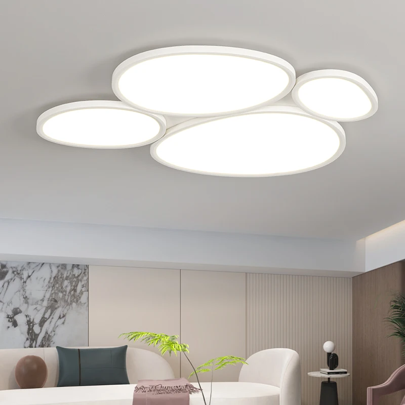 Plafonnier LED au design moderne, disponible en noir et en blanc, éclairage d'intérieur, luminaire décoratif de plafond, idéal pour un salon, une chambre à coucher ou un bureau