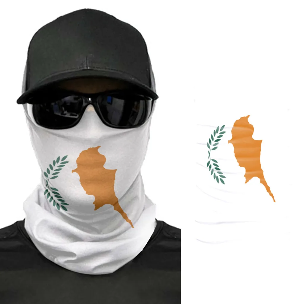 

2022 Cyprus Flag Scarf Neck Face Mask Unisex Fashion Neck Warmer Seamless Bandana Headwear Cycling Hiking