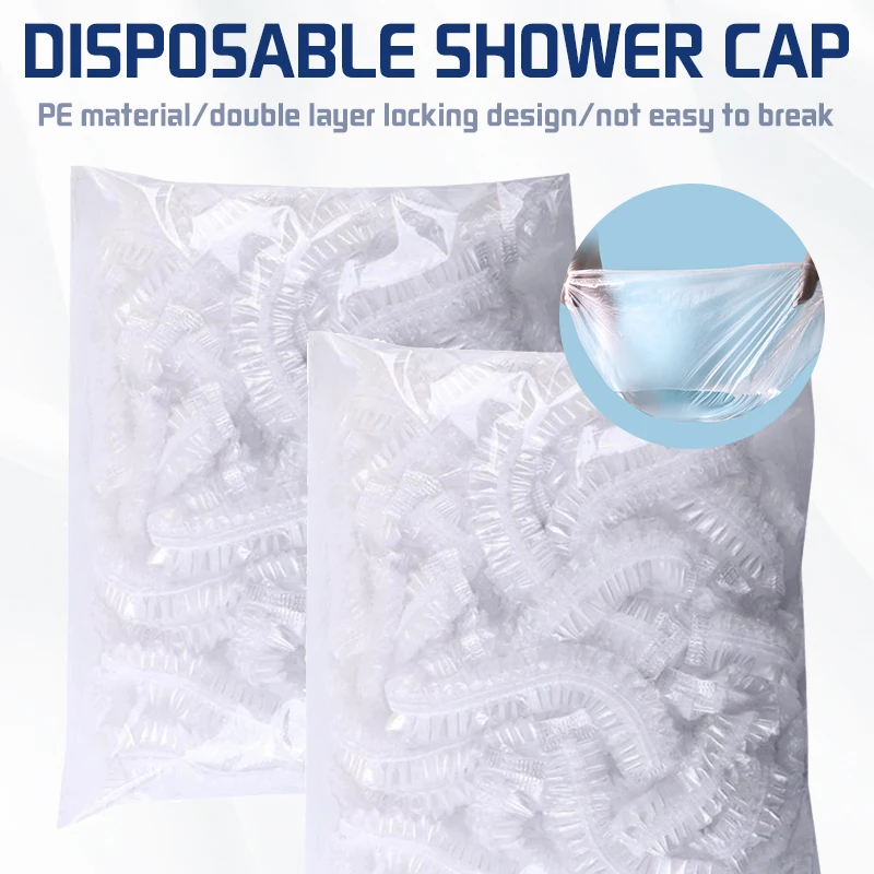 50/100/200Pcs Disposable Hair Drying Cap Waterproof Shower Hats Thermal Cap Hair Treatment For Salon Earmuffs Hair Hot Sale