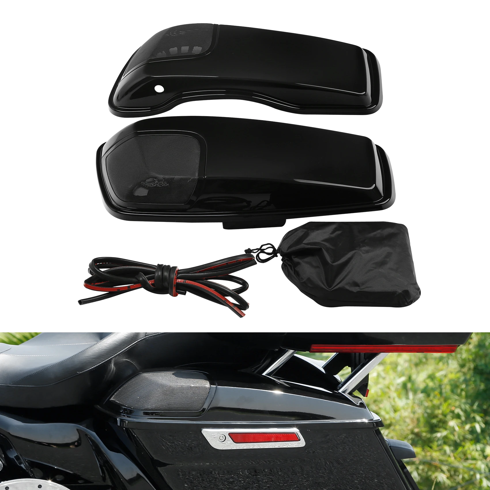 

Saddlebag Lids 5"X7" Speakers For Harley Touring Road Glide Road King Electra Street Glide FLHX 2014-2023 Motorcycle Accessories