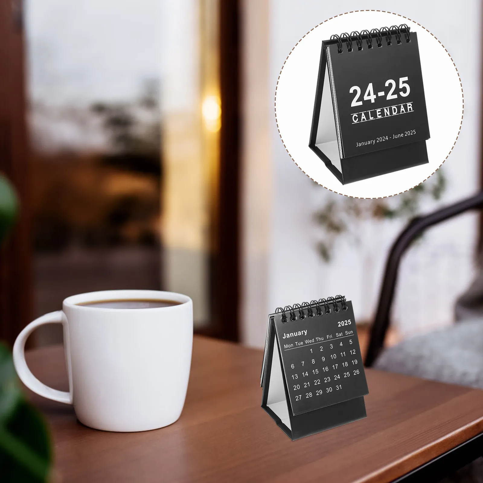 

Mini Desk Calendar 2024 2025 Paper Standing Table Desktop Calendar Clear Month Week Planner Home Office Home Decor
