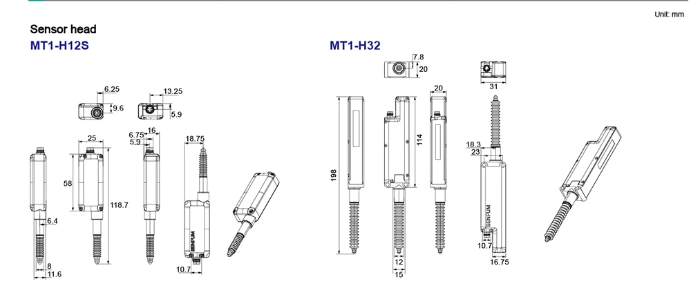 RS 485 NPN PNP Output LVDT Contact Displacement Sensor Probe Digital Contact Sensor Senpum Replacing Keyence GT Analog