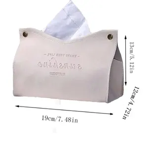 Ruang Tamu Ruang Makan Kotak Penyimpanan Tisu Ramah Lingkungan Serbaguna Kotak Serbet Kreatif Warna Solid Serbaguna 8 kotak tisu perak penjualan terbaik - №