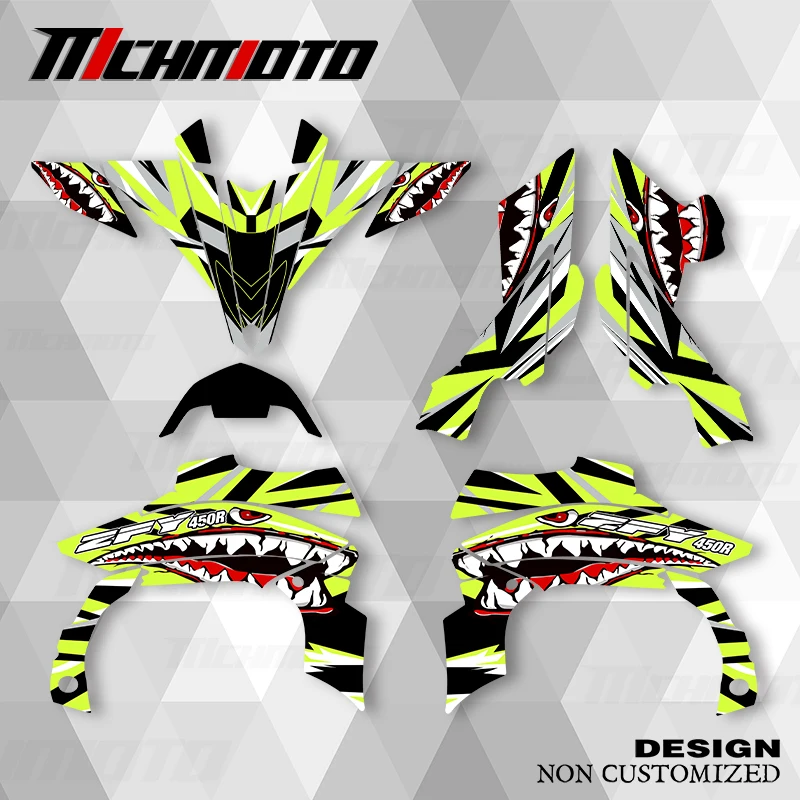 

MCHMFG графические наклейки наклейки для мотоцикла на заказ для YAMAHA YFZ450R ATV 2009 2010 2011 2012 2013